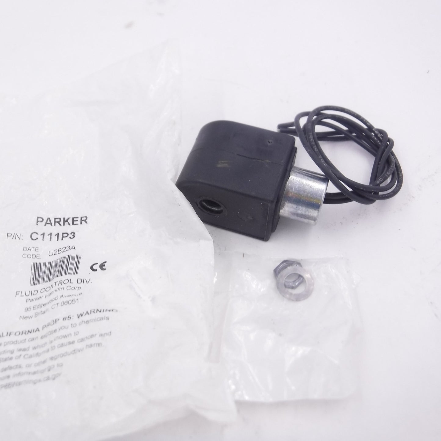 Parker Hannifin Skinner Integrated Coil 120/60, 110/50 w/18" Leads C111P3