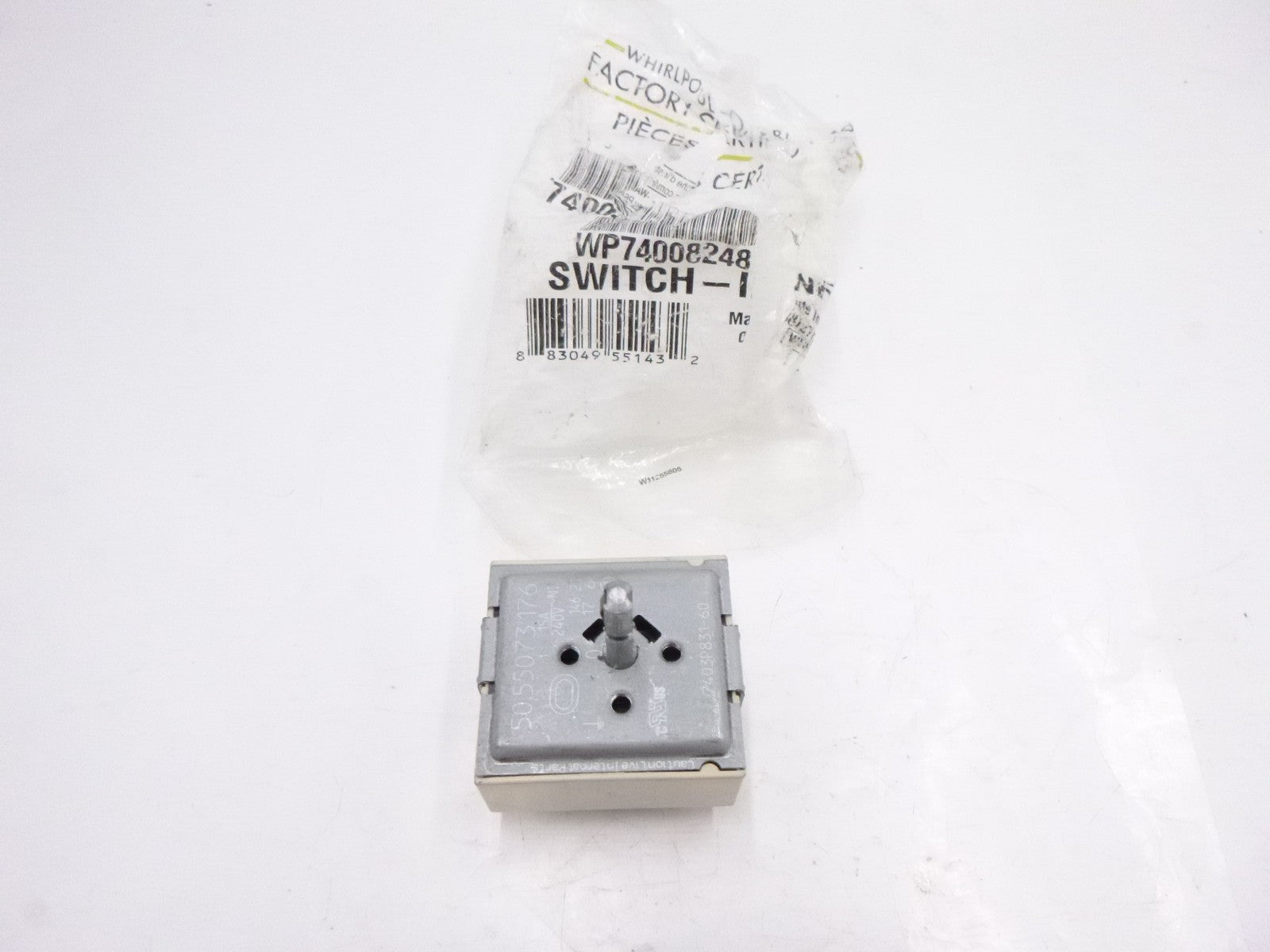 Genuine OEM Whirlpool WP74008248 Dural Surface Element Switch