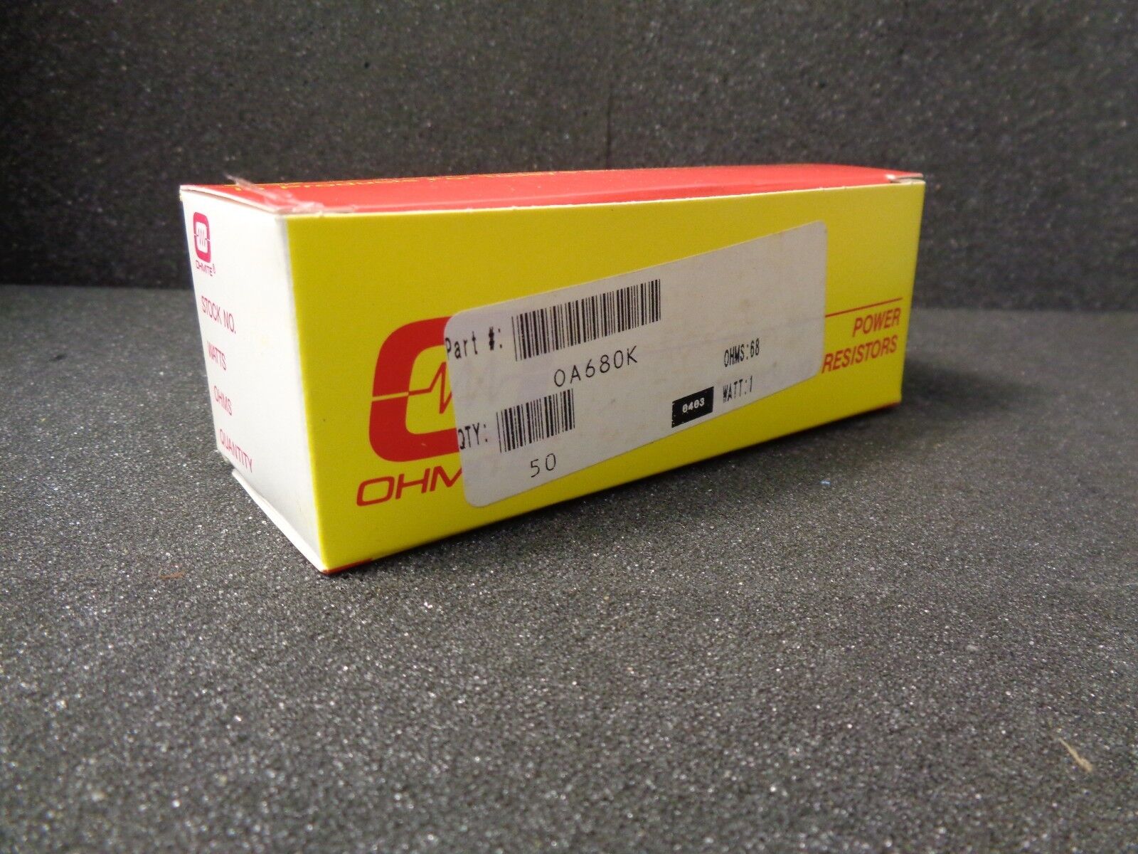 OHMITE OA680K Ceramic Composition Resistors 1watt 68ohm 10% Surge Lot of 50