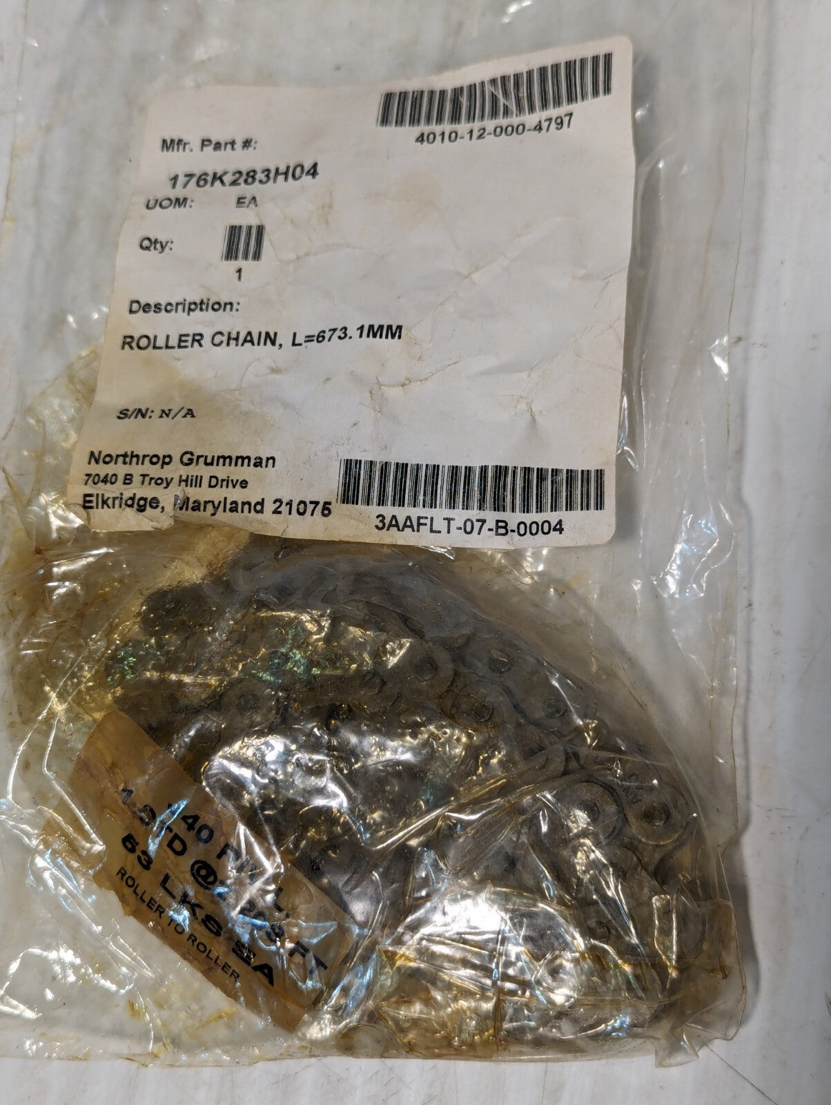 4010-12-000-4797 176K283H04 Roller Chain, 673.1mm
