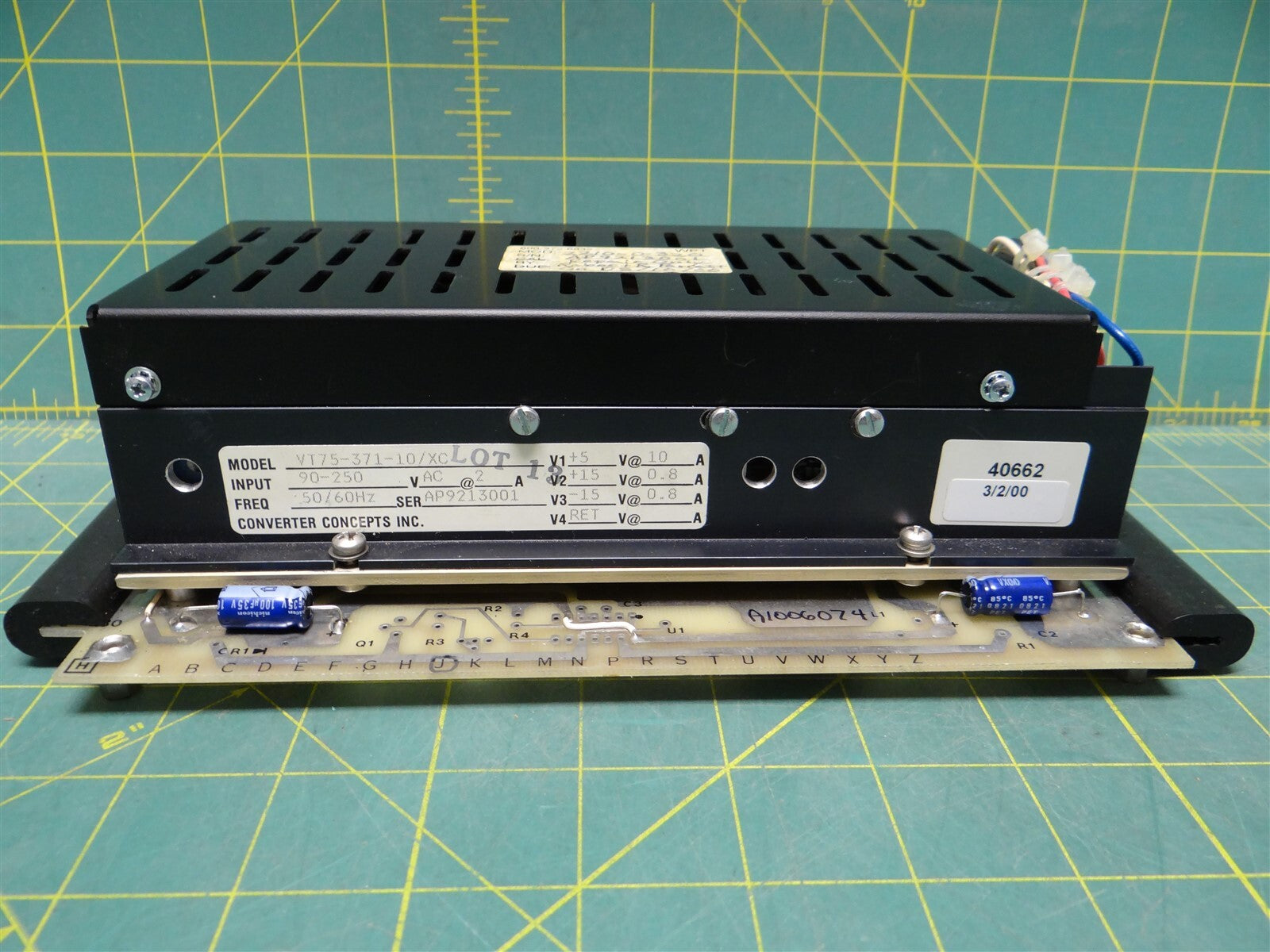 Converter Concepts Inc. VT75-371-10/XC DC Power Supply For Parts/ Repair