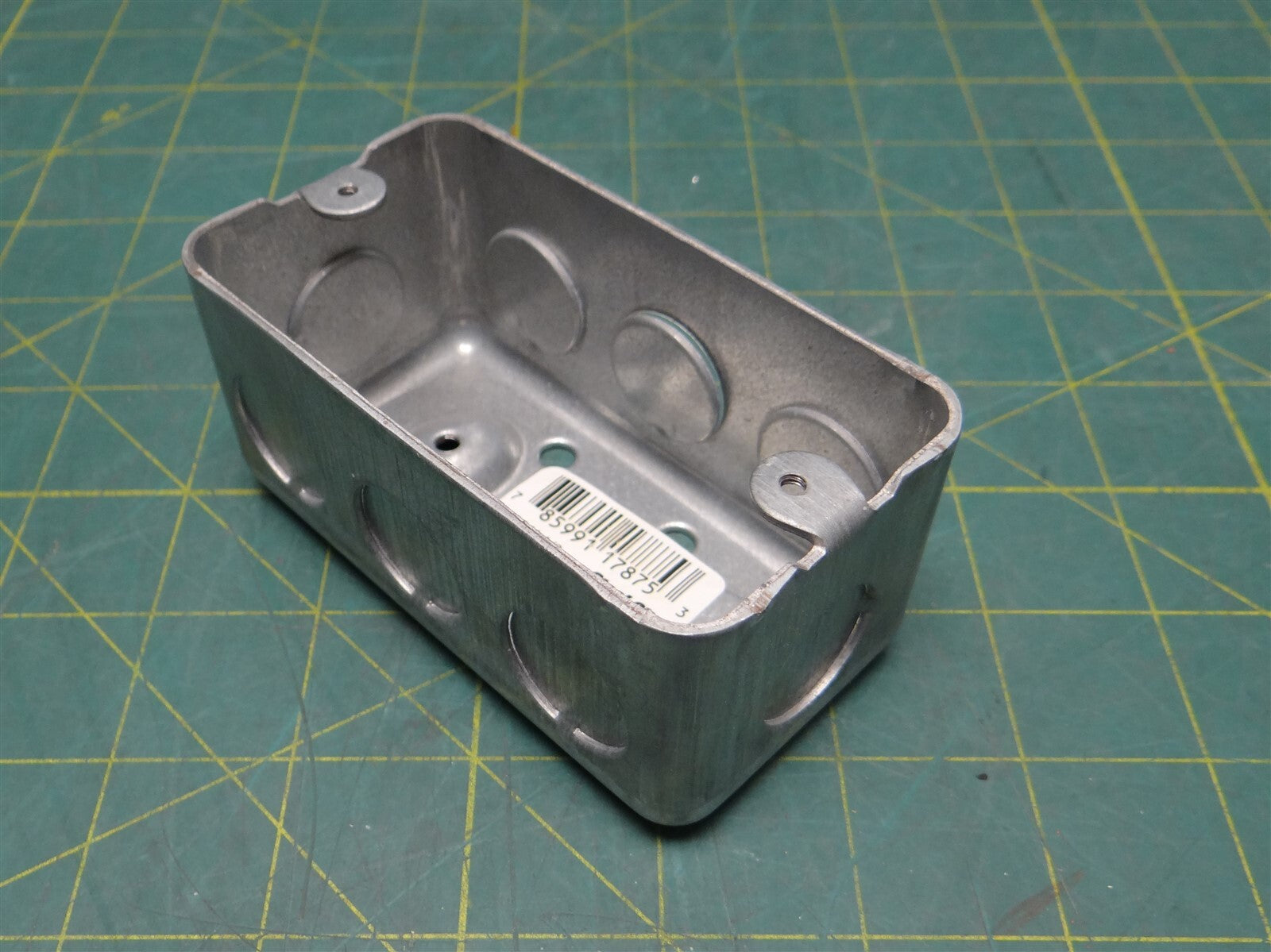 Steel City 58361 1-Gang Utility Box, Steel, 1-7/8" Deep, Ten 1/2" Knockouts