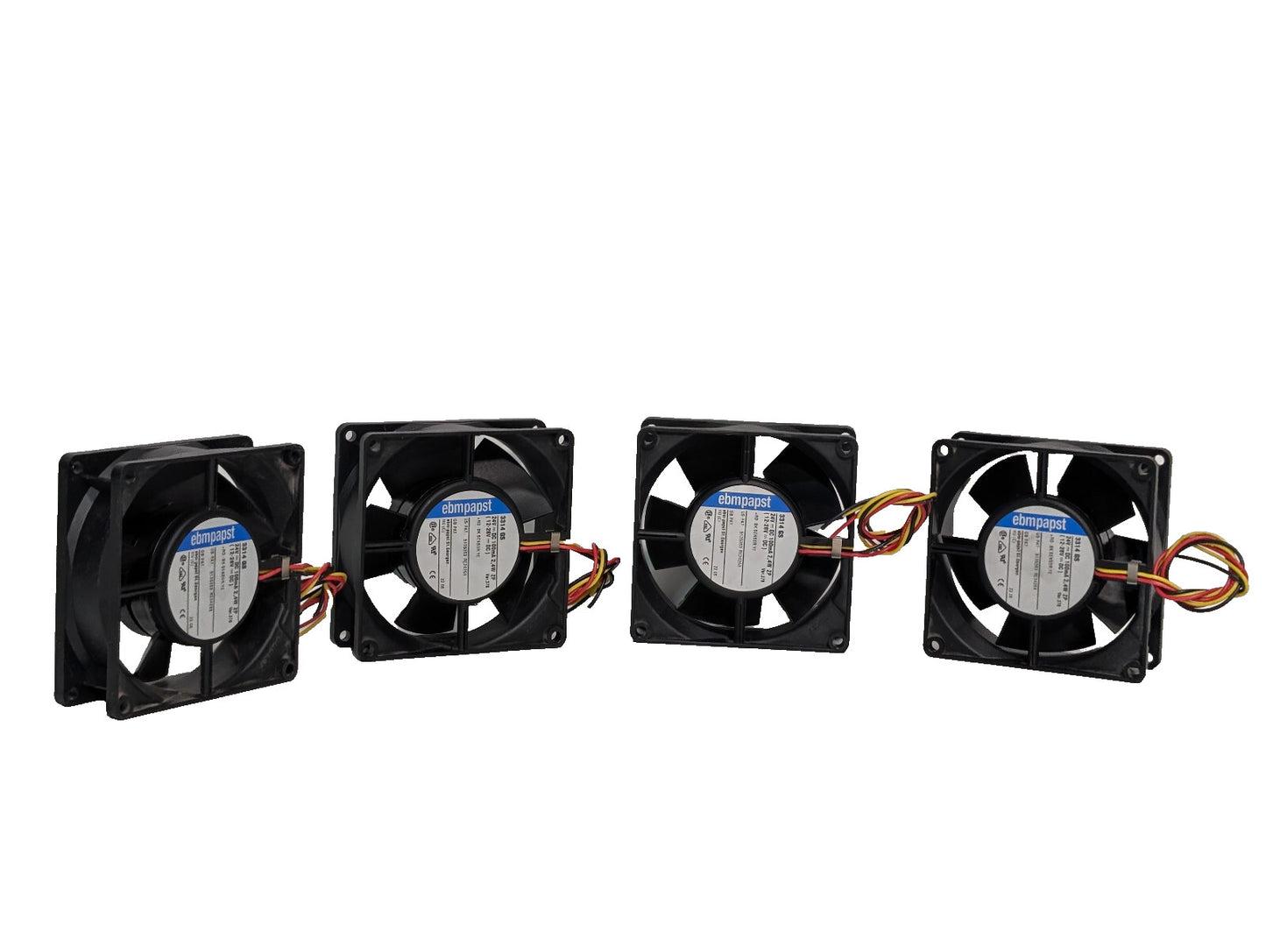 Lot of 4: EBM Papst 3314-GS Server Cooling Axial Flow Fans 24VDC, 2.4W