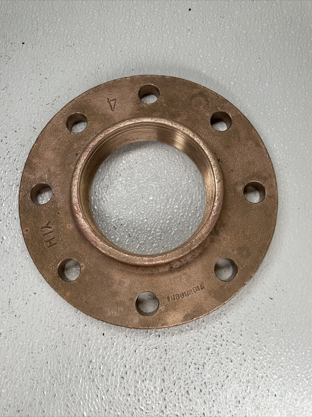 Cast Bronze 4" Threaded Floor Flange / 9” O.D.