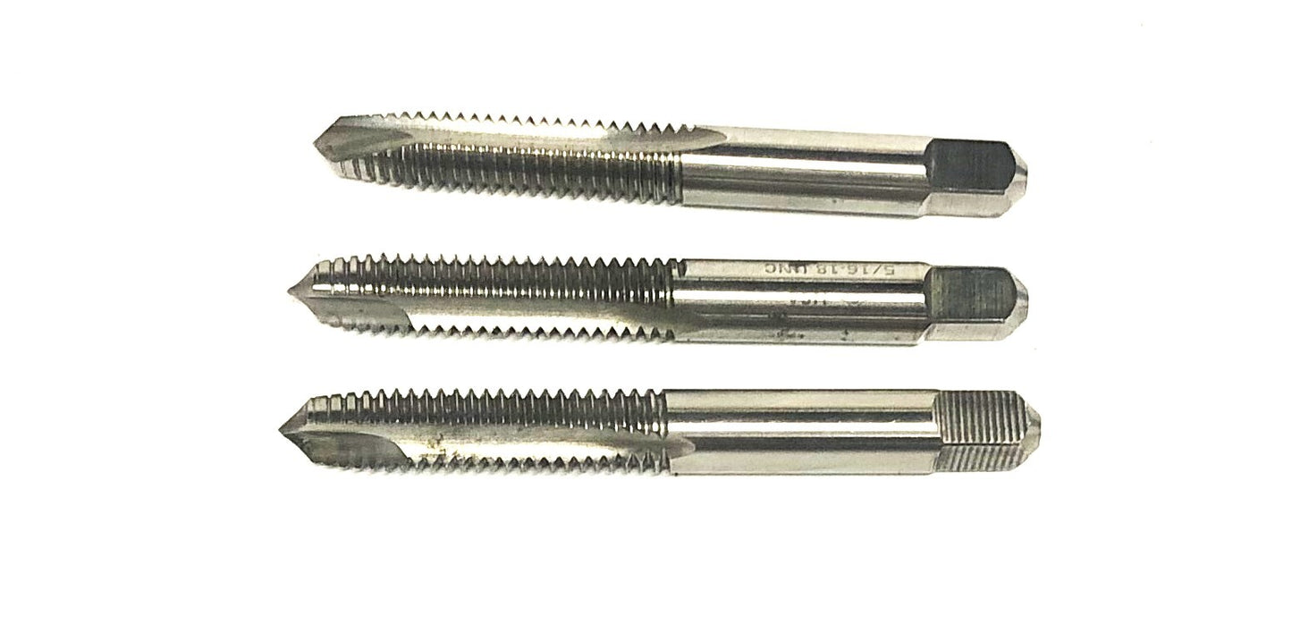 Cleveland 2 Flute HS GH3 UNC Spiral Point Tap 5/16-18 [Lot of 3] NOS