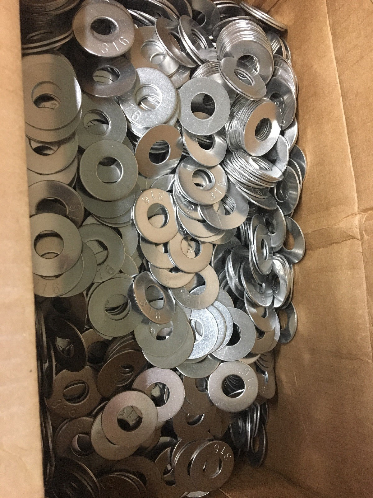 1/2” Flat Washer 316SS Stainless Steel X 1.-1/4” O.D ( Lot 2,389 Pcs)