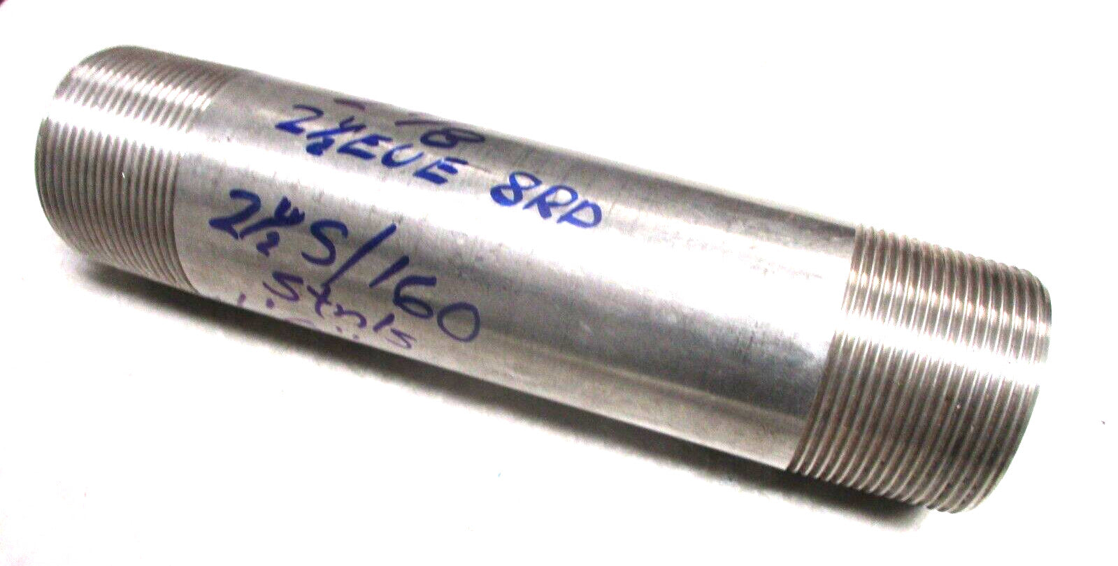 Oilfield Nipple 2-7/8" 8RD EUE Threaded Both Ends 0.375-W.T. x 12" Long