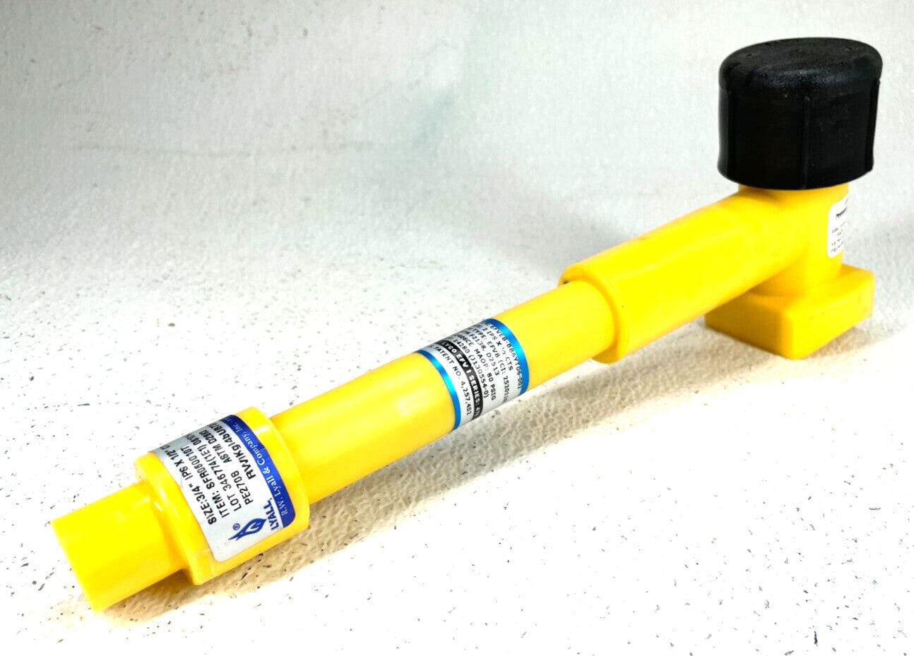 Molded Poly MDPE Gas Tapping Tee 2" IPS x 1/2" CTS w/ LYCO Excess Flow Valve EFV
