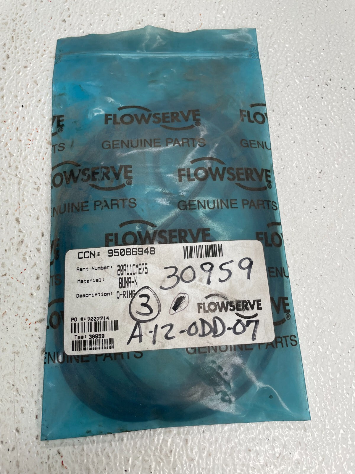 (3) FLOWSERVE 20A11CM275 Genuine Parts BUNA-N O-Ring