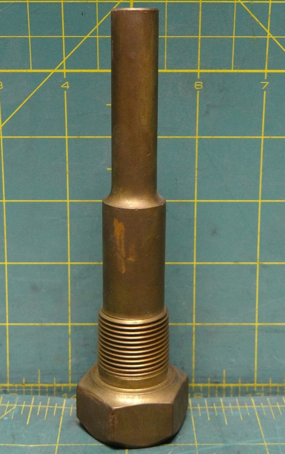 Brass Threaded Stepped Thermowell 1" FNPT x 3/4" MNPT x 4" Insertion
