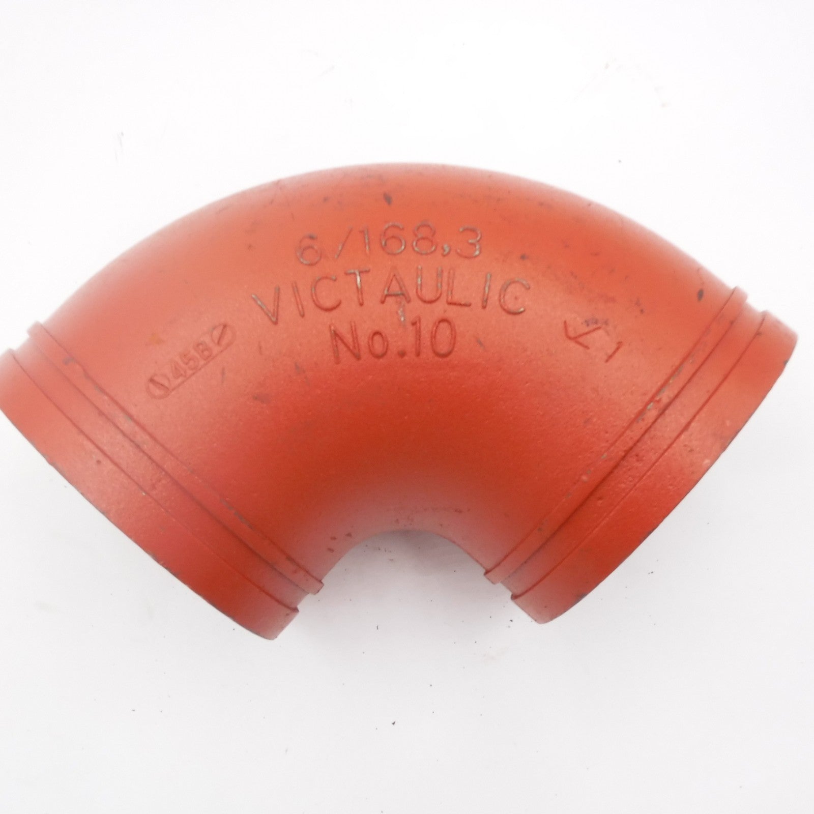 Victaulic 6" Grooved 90° Ductile Iron Elbow NO.10 Orange Enamel F060010P00