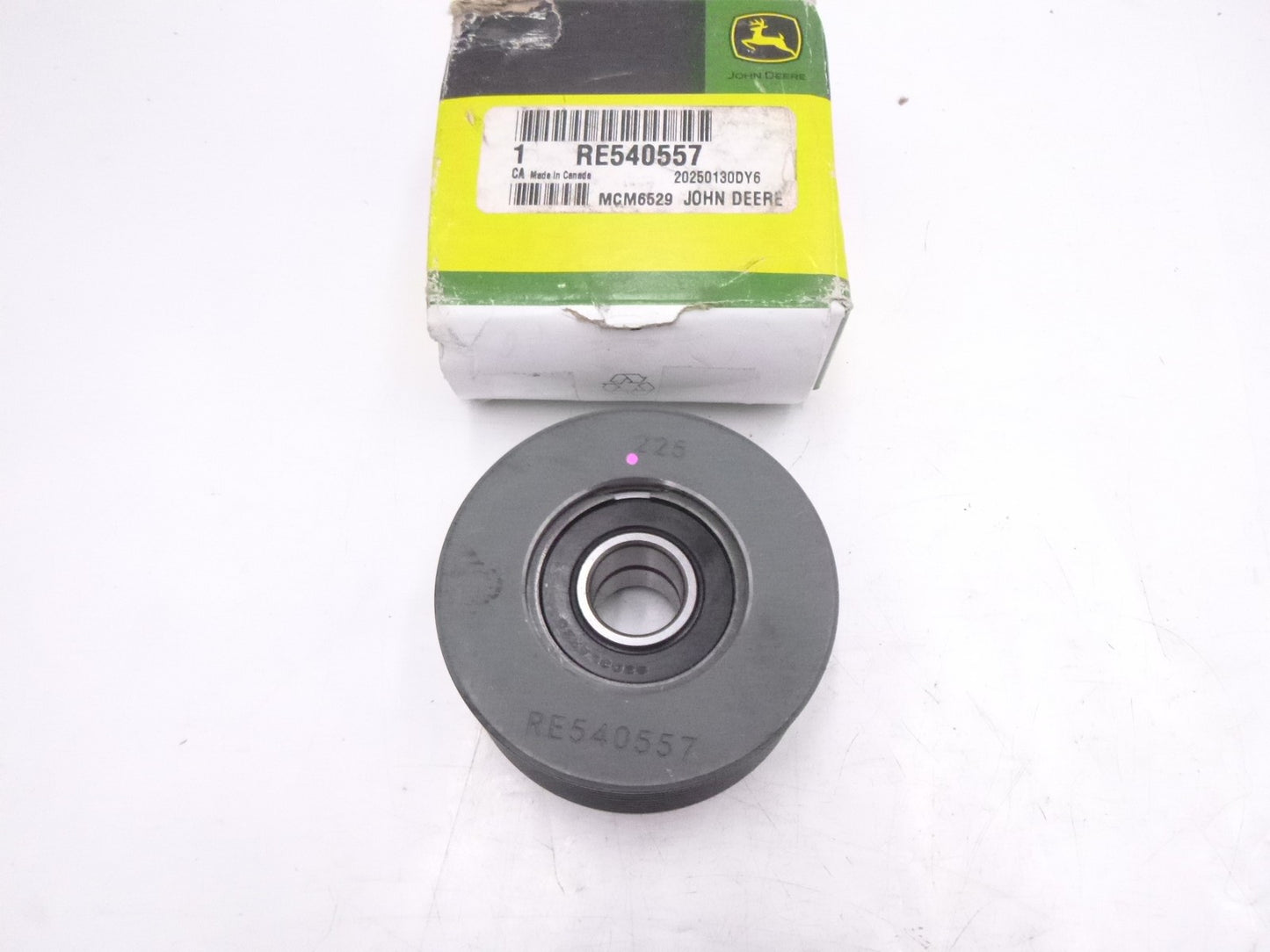 Genuine OEM John Deere RE540557 Idler Pulley for 130G 180G 210G 250G 310G