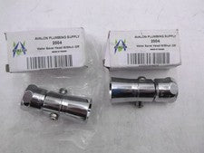 2 Pack Avalon Brass Shower Head w/ Push Button Control 1" Spray Face 1.8GPM Flow