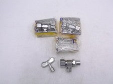 3 Pk Brass Craft BRAS SCR19X 1/2"X3/8" ODCOMP Outlet W/ One Key Chrome SEE DESC