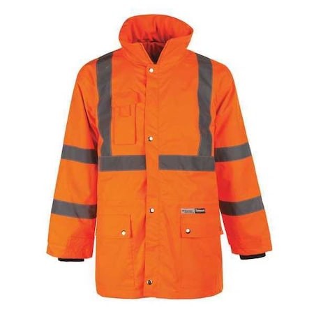 Condor 45Xa33 Hi-Vis Jacket, Polyester, Class 3 Orange, 5Xl