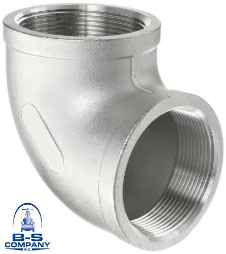Stainless Steel Threaded Fitting 90 DEGREE ELBOW 1/2" 150# 316SS