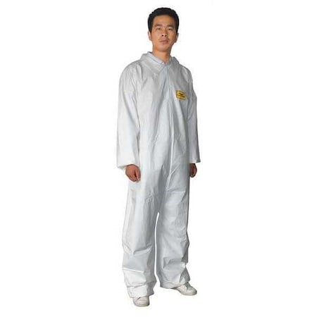 Condor 30C528 Disposable Coverall, Collared, L, Microporous Film Laminate,