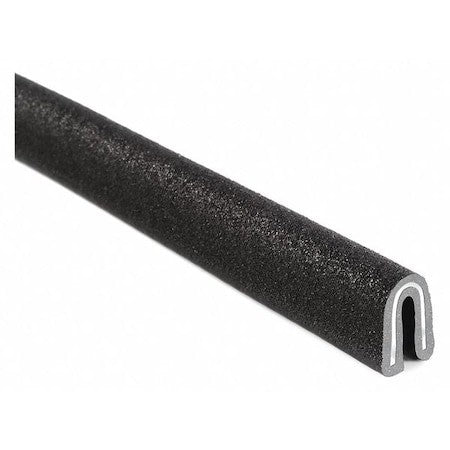 Trim-Lok 1100B7x1/16-100 Edge Trim, Pvc, Aluminum, 100 Ft Length, 5/16 In