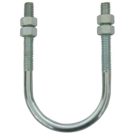 Zoro Select U17277.075.1000 Round U-Bolt, 3/4"-10, 10 7/8 In Wd, 13 13/16 In