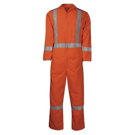 Big Bill 408Us7-Xlr-Ora Coverall, 8.7 Cal/Sq Cm Atpv, Xl, 30 In Inseam, Ultra