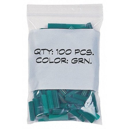 Zoro Select 5Cnx1 Reclosable Poly Bag, Zip Seal, 10 In L, 8 In W, 4 Mil Thick,