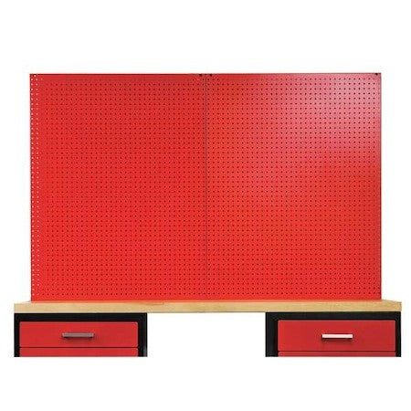 Hallowell Fkwpb22me Pegboard,Round,44-1/4 In. H,22 In. W,Red