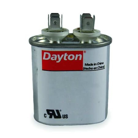 Dayton 6Fln7 Motor Run Capacitor,25 Mfd,4-5/8 In. H