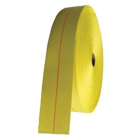 Bulk-Strap Pe03150py Bulk Webbing,Yellow,150 Ft. L,3" W