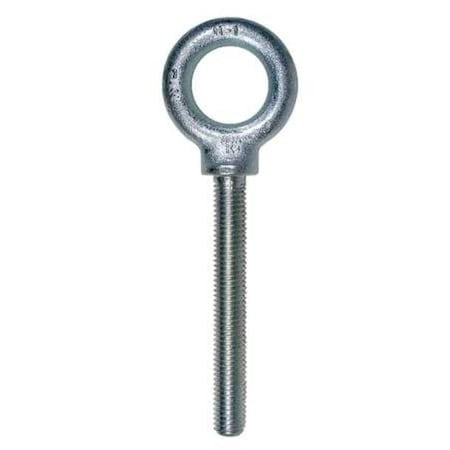 Ken Forging K2023-4-1/2-Zn Eye Bolt With Shoulder, 3/8"-16, 4-1/2 In Shank, 1