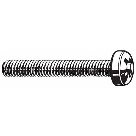 Zoro Select M55340.030.0008 M3-0.50 X 8 Mm Phillips Cheese Machine Screw, Plain