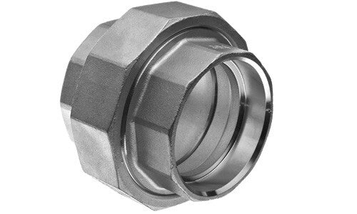 UNION 1-1/2" Class 150 Socket Weld Ends, 304 Stainless Steel Pipe Fitting