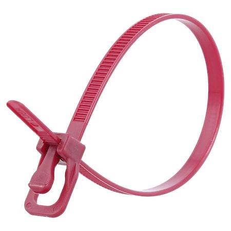 Retyz Evt-S08mr-Ta Cable Tie, 8 In L, 2.16 In Max Bundle Dia., Maroon, Nylon