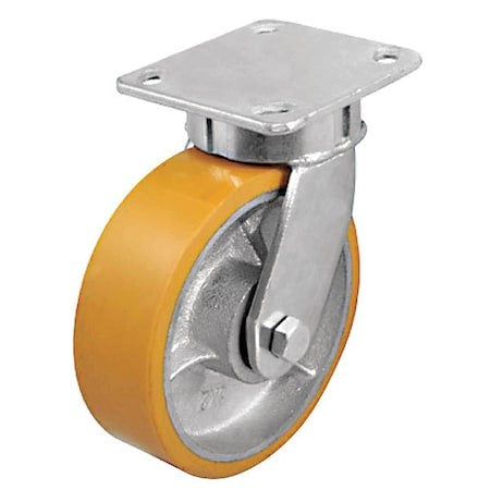 Zoro Select P25s-Uy060kp-14-001 Plate Caster,1200 Lb. Ld Rating,Ball