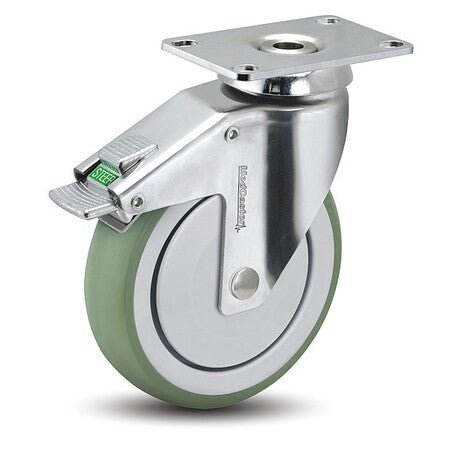 Medcaster Ss04amx125dltp01 4" X 1-1/4" Non-Marking Swivel Caster, Directional