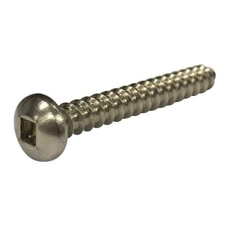 Zoro Select 1Vu29 Sheet Metal Screw, #6 X 5/8 In, Plain 18-8 Stainless Steel