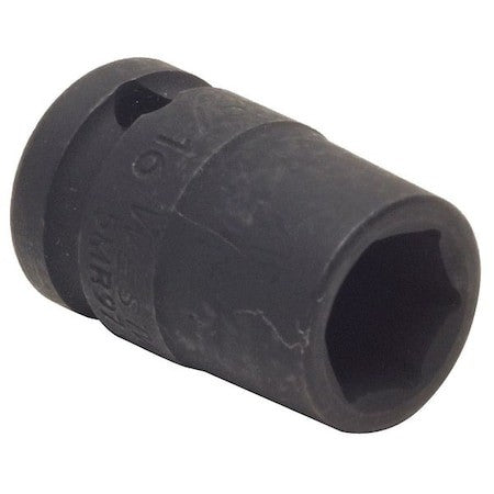 Westward 4Lxv5 Westward 1/2 In Drive Impact Socket, Standard Socket, Black