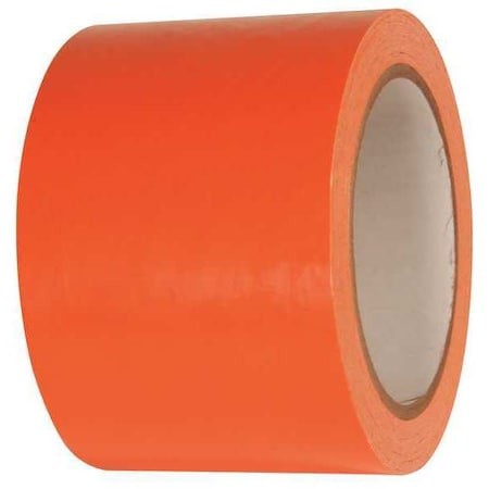 Zoro Select 24Wh24 Floor Marking Tape, Vinyl, No Legend, Orange, 3 In W., 2.4