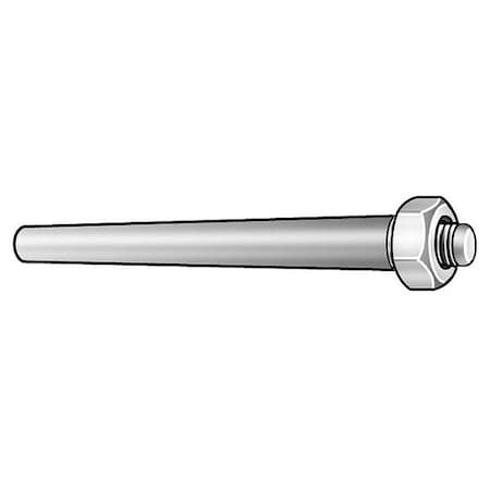 Zoro Select U51562.219.0075 Taper Pin,Threaded,18-8 Ss,No 3 X 3/4,Pk5