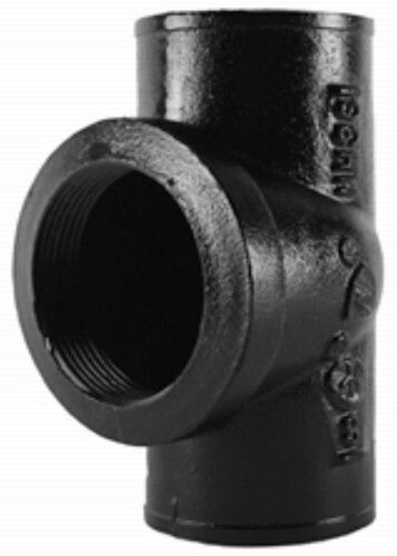 CHARLOTTE FOUNDRY NH-36 2" No-Hub x 2" NPT  Test Tee (Less Brass Plug) Cast Iron