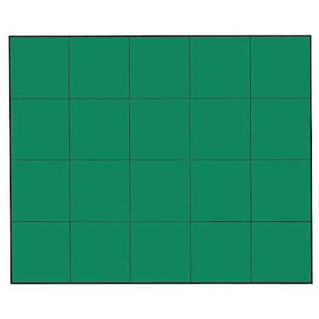 Magna Visual Fi-226 Magnetic Squares, 3/4 In. W, Green, Pk20
