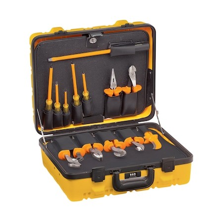 Klein Tools 33525 1000V Insulated Utility Tool Kit In Hard Case, 13-Piece