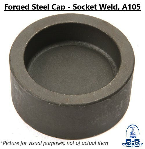 Forged Steel CAP 3/8" Socket Weld A105 3000# 3M (Lot of 5)
