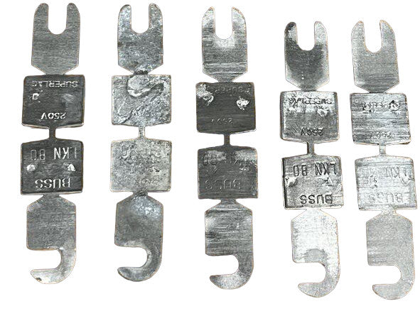 BUSSMAN LKN-80 REPL FUSE LINK FOR REN-70-100 AMP 250 V FUSE CARTRIDGE LOT OF 5