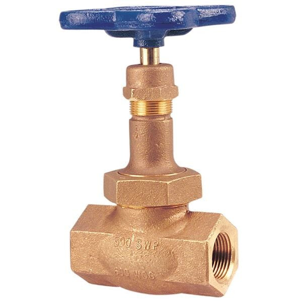 NIBCO T-275-Y Bronze Globe Valve 1-1/2" NPT 300-S, 600-CWP, PTFE Disc