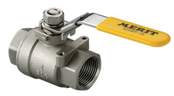 MERIT V210FP-24 1-1/2" NPT Stainless Steel Ball Valve Full Port 1000-WOG