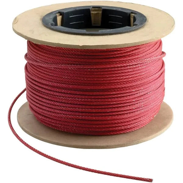 250' CADDY CSB12CBL 3/32" Red Sway Bracing Cable Seismic Wire Rope PN: 402190