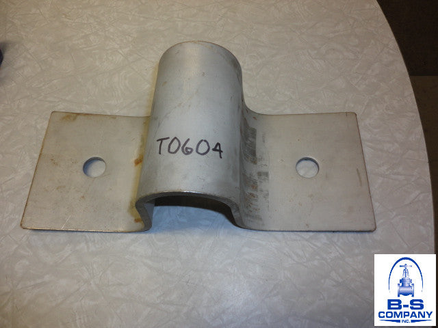 2" Stainless Steel Pipe Straps Heavy Duty 1/4" Thick Plate 2-Bolt Holes