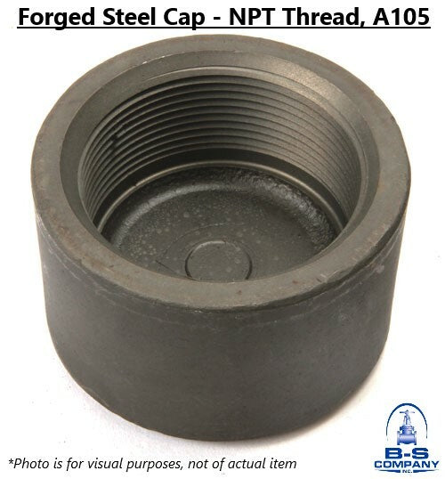Forged Steel CAP 1-1/2" NPT Threaded A105 3000# 3M (Lot of 5)