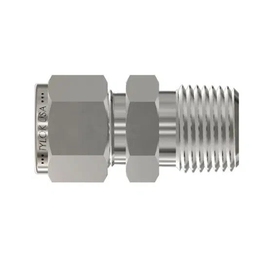 TYLOK SS-8-DMC-4  1/2" Tube Union x 1/4" Male NPT Connector Stainless Steel