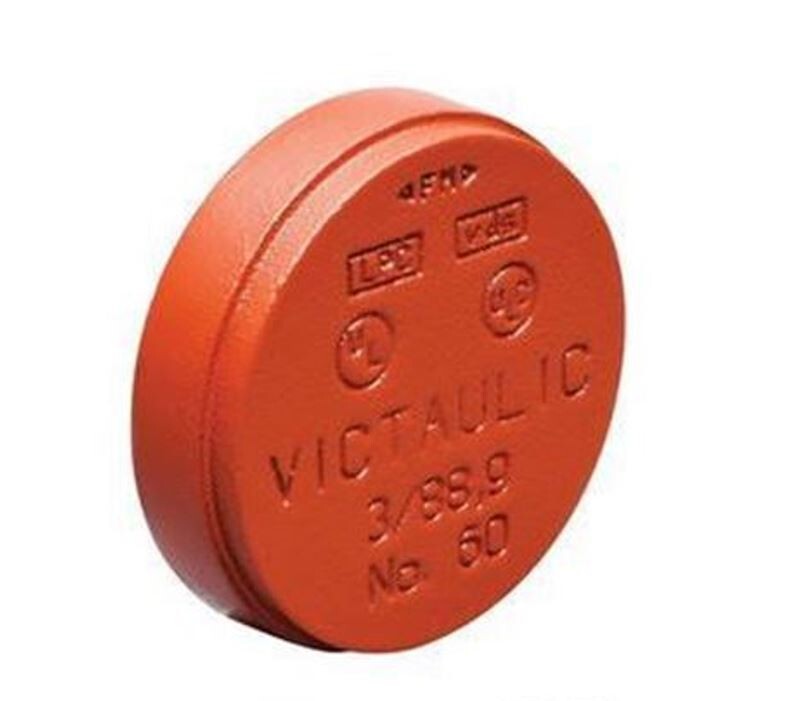 3" Victaulic Style 60 Cap Grooved End Pipe Fitting | Fits 3" (3.50 OD) Pipe